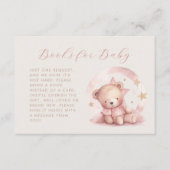 かわいいピンクのクマ赤ちゃんシャワーベビー エンクロージャーカード (正面)