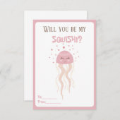 かわいいピンクのクラゲハートバレンタイン教室 (正面/裏面)