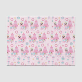 かわいいピンクのクリスマスくるみクラッカーバレエ 薄葉紙