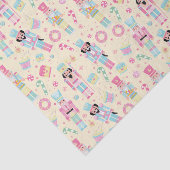 かわいいピンクのクリスマスくるみクラッカーバレエ 薄葉紙 (詳細)