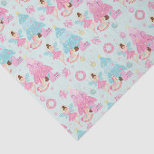 かわいいピンクのクリスマスくるみクラッカーバレエ 薄葉紙 (詳細)