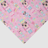 かわいいピンクのクリスマスくるみクラッカーバレエ 薄葉紙 (詳細)