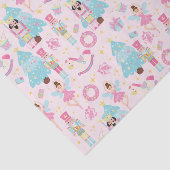 かわいいピンクのクリスマスくるみクラッカーバレエ 薄葉紙 (詳細)