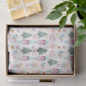 かわいいピンクのクリスマスくるみクラッカーバレエ 薄葉紙 (ギフト)