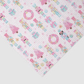 かわいいピンクのクリスマスくるみクラッカーバレエ 薄葉紙 (詳細)