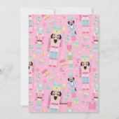 かわいいピンクのクリスマスくるみクラッカー シーズンカード (裏面)