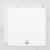 かわいいピンクのクリスマスウィンターフラミンゴ シーズンカード (裏面)