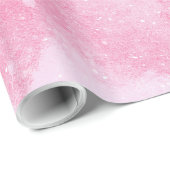 かわいいピンクのクリスマスウィンターフラミンゴ ラッピングペーパー (ロールコーナー)