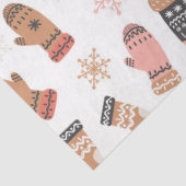 かわいいピンクのクリスマスストッキングソックススノーフレーク 薄葉紙 (詳細)