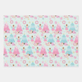 かわいいピンクのクリスマスナツクラッカーバレリーナ ラッピングペーパーシート (正面)