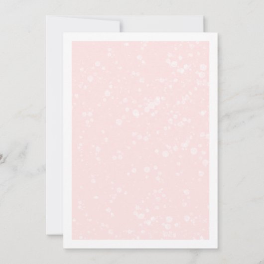 かわいいピンクのクリスマスベビーシャワー 招待状 (裏面)