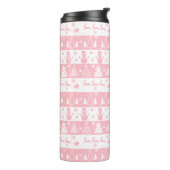 かわいいピンクのクリスマス・ウィンターギフト タンブラー (回転左)