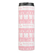 かわいいピンクのクリスマス・ウィンターギフト タンブラー (裏面)
