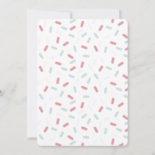 かわいいピンクのグミベア2つの甘い女の子2歳の誕生日 招待状 (裏面)