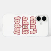 かわいいピンクのグラフィックと顔を出す猫 Case-Mate iPhoneケース (裏面 (横))