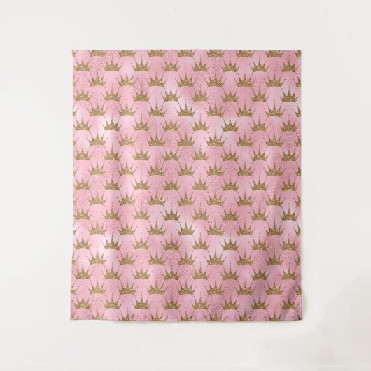 かわいいピンクのグリッター価格タイル タペストリー (正面)