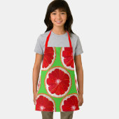 かわいいピンクのグレープフルーツおいしい子供たち エプロン (インサイチュ)