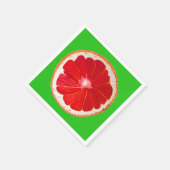 かわいいピンクのグレープフルーツイラストレーションフルーツアート スタンダードカクテルナプキン (角)