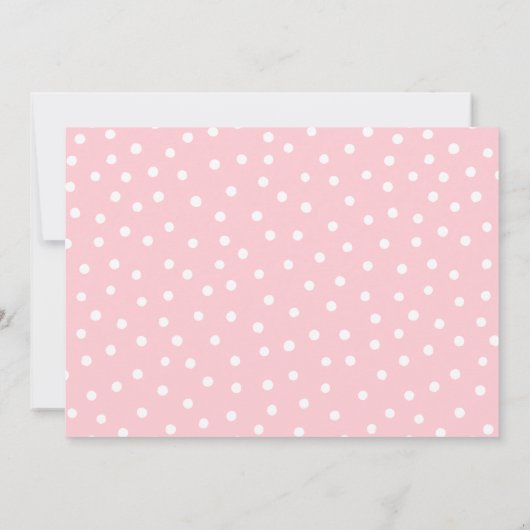 かわいいピンクのグレー動物ベビーシャワー招待状女の子 招待状 (裏面)