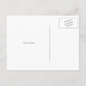 かわいいピンクのグレー象の女の子の赤ちゃんシャワーポストカード インビテーションポストカード (裏面)