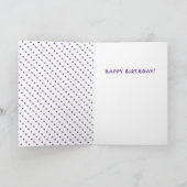 かわいいピンクのゲッコリザードガールズフォト誕生日カード カード (内部)