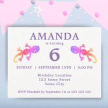 かわいいピンクのゲッコ女子バースデーパーティー