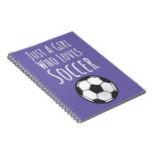 かわいいピンクのサッカープレゼント　選手　チーム　女の子　子供 ノートブック (右側)