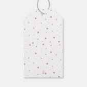 かわいいピンクのサボテンの水色 ギフトタグ (裏面)