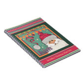 かわいいピンクのサンタさん クリスマスの子供の願いリスト ノートブック (右側)