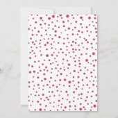 かわいいピンクのサンタクロースのクリスマスホリデーパーティー 招待状 (裏面)