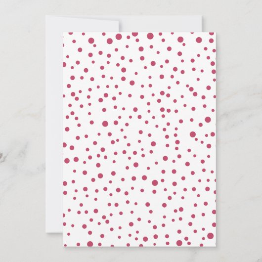 かわいいピンクのサンタクロースのクリスマスホリデーパーティー 招待状 (裏面)