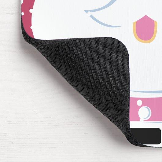 かわいいピンクのサンタクロースのクリスマス マウスパッド (コーナー)