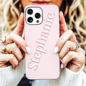 かわいいピンクのシンプルなカスタムネーム Case-Mate iPhoneケース