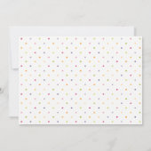 かわいいピンクのジャングル動物ベビーガール写真誕生 案内状 (裏面)