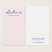 かわいいピンクのジュエリーイヤリングディスプレイ (正面&裏面)