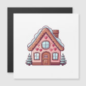 かわいいピンクのジンジャーブレッドハウス (正面/裏面)