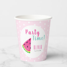 かわいいピンクのスイカの女の子の誕生日