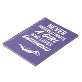 かわいいピンクのスイマーギフト 赤ちゃん女の子子供用プール ノートブック (左側)