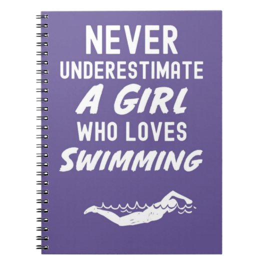 かわいいピンクのスイマーギフト 赤ちゃん女の子子供用プール ノートブック (正面)