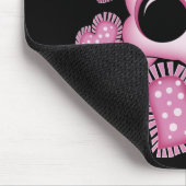 かわいいピンクのスカル マウスパッド (コーナー)