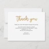 かわいいピンクのスクリプトフォトベビーの発表 案内状 (裏面)