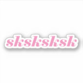 かわいいピンクのスケスク シール (正面)