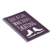 かわいいピンクのスケートギフト スケーター クールな女の子 キッズ ノートブック (右側)