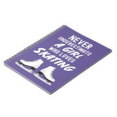 かわいいピンクのスケートギフト 女の子 子供 アイススケーター ノートブック (左側)