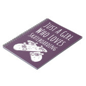 かわいいピンクのスケートボードおもちゃ 赤ちゃん女の子のためのギフト ノートブック (左側)