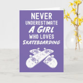 かわいいピンクのスケートボードカード 女の子用スケートボード カード (黄色い花)