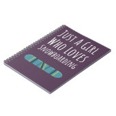 かわいいピンクのスノーボーダーギフト 赤ちゃん女の子のスポーツ ノートブック (左側)