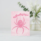 かわいいピンクのスパイダーポストカード ポストカード (スタンド正面)