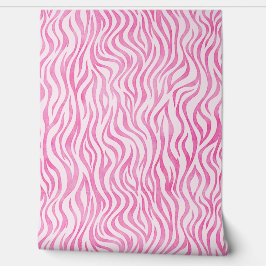 かわいいピンクのゼブラパターン 壁紙