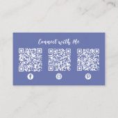 かわいいピンクのソーシャルメディアカスタム 名刺 (裏面)